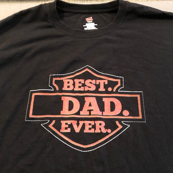 Harley-Davidson Other - Harley Davidson Logo “Best Dad Ever” 3XL Hanes preshrunk Short Sleeve T-Shirt